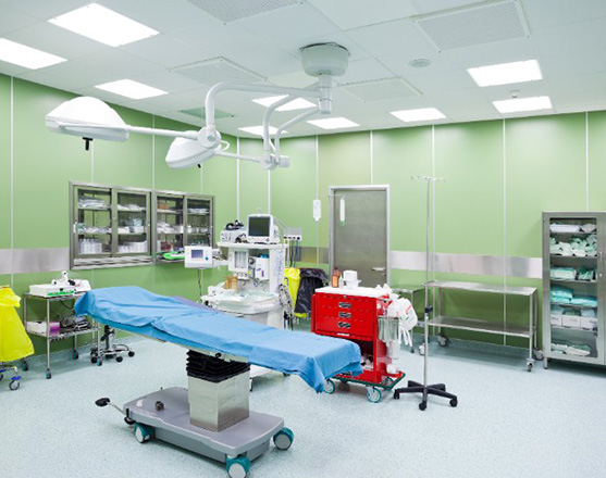 clean and brightly lit ambulatory surgical center filled with medical equipment